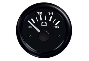 Ultra Black Voltmeter 8-16 VDC