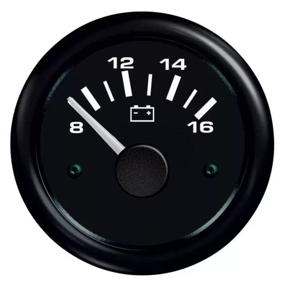 Ultra Black Voltmeter 8-16 VDC