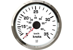 Ultrawhite SS Speedometer - 35 knot