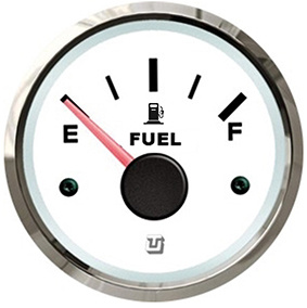  Ultrawhite SS Fuel level gauge E -1/2- F - 0-190 Ohm