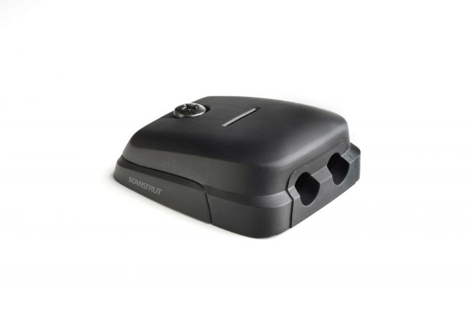 Scanstrut Dekdoorvoer horizontaal voor dubbele kabel 5-6 mm zwart