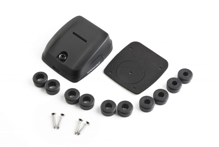 Scanstrut Dekdoorvoer horizontaal voor dubbele kabel 6-10 mm zwart