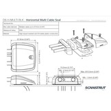 Scanstrut Dekdoorvoer horizontaal voor meerdere kabels tot 15 mm zwart