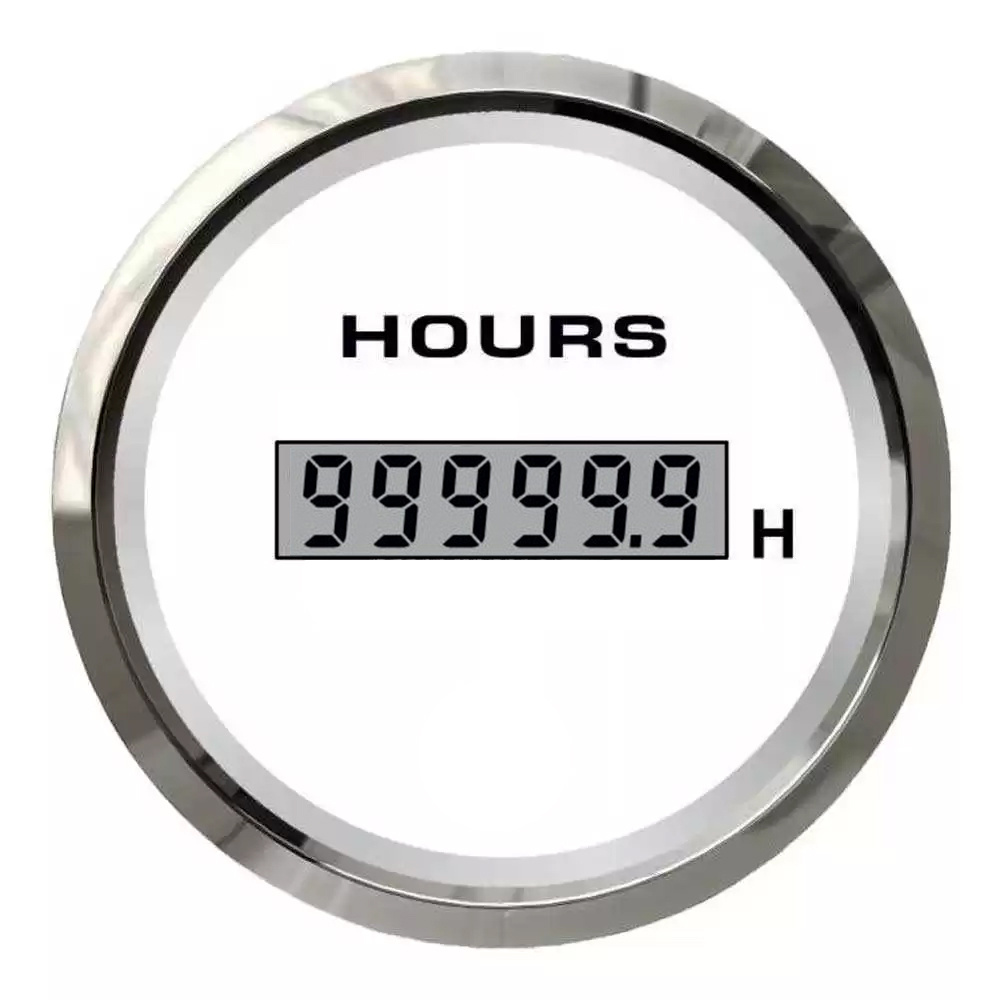 Ultrawhite SS Hourmeter 0-99999 hours