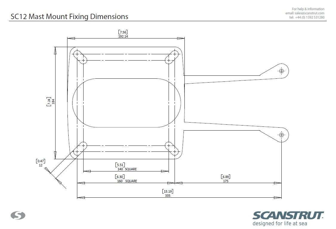 Scanstrut Mast bevestiging voor radar medium, foto 2 van 2