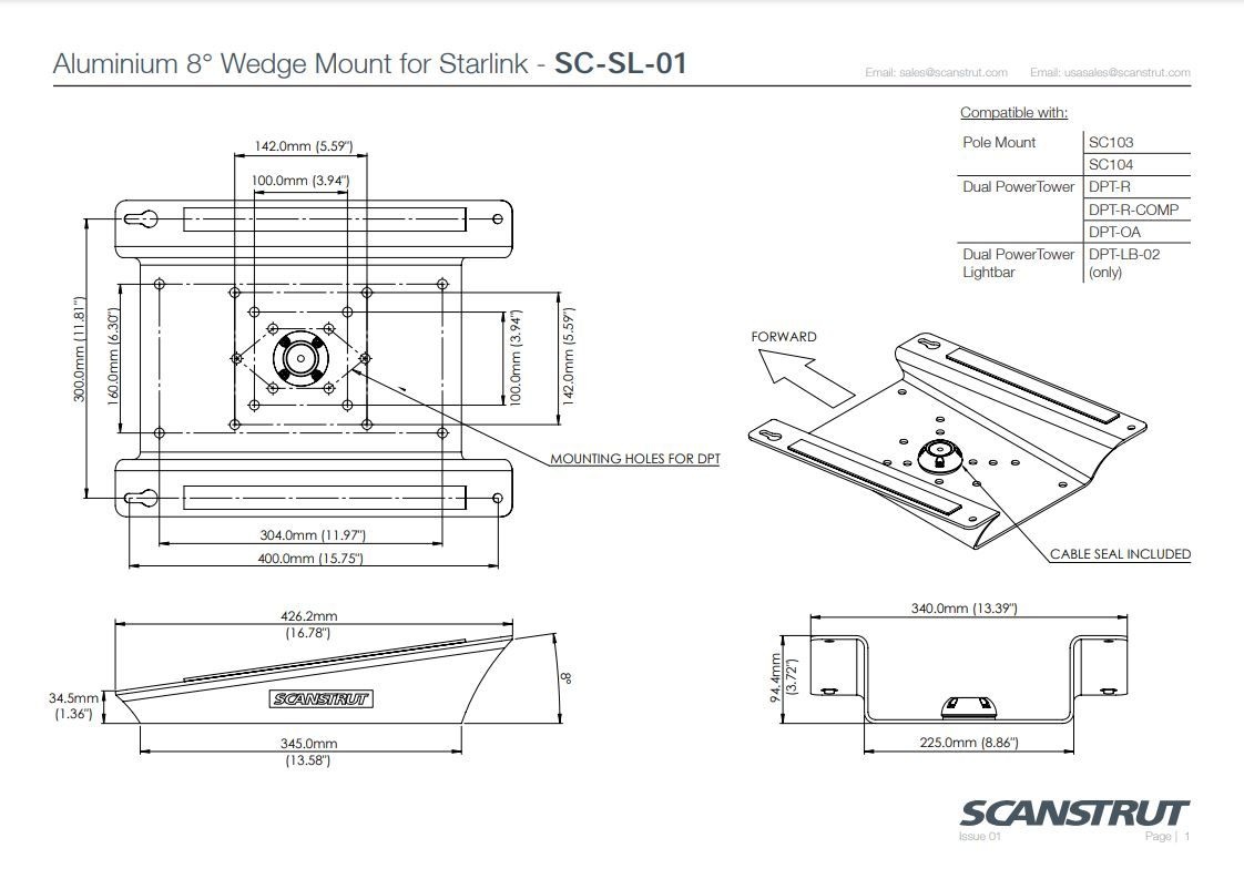 Scanstrut Montagesteun voor Starlink's High-Performance, foto 3 van 5