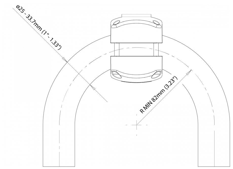Scanstrut ROKK Midi vaste basis voor buismontage