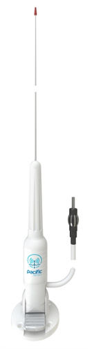 Pacific Aerials SeaMaster Classic - P6092 FM+AM 1,0m RVS klapbare antenne+4m kabel
