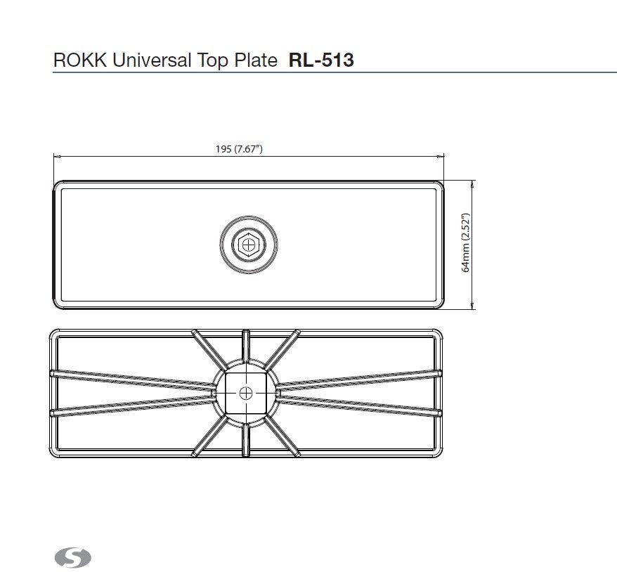 Scanstrut ROKK topplaat universeel met boormal
