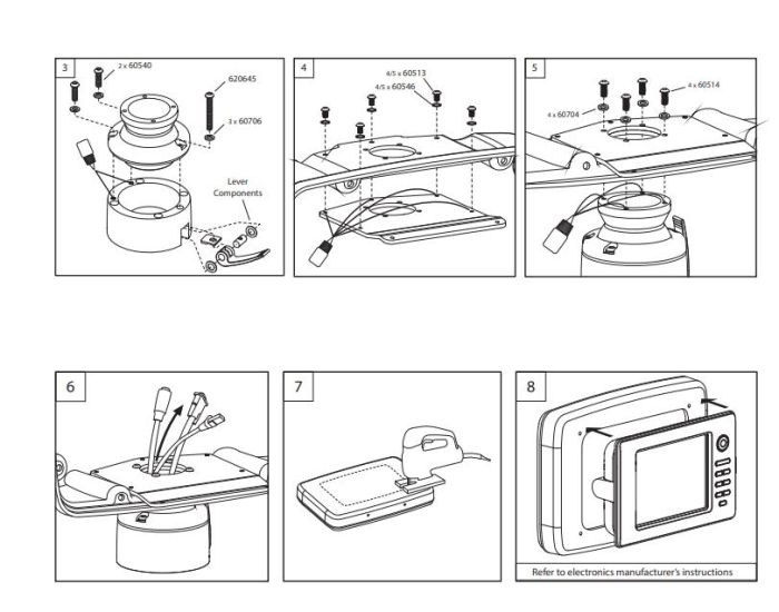 Scanstrut Verstelbare dekbasis voor Deck Pod
