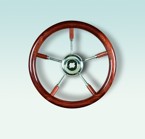 Ultraflex stuurwiel V66 - Mahonie RVS spaken 350mm