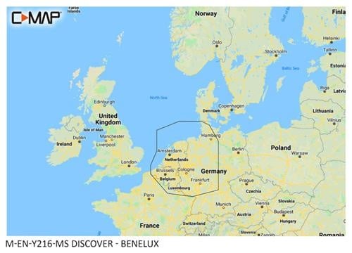 C-MAP geheugenkaart DISCOVER - Benelux Binnenland & Kust