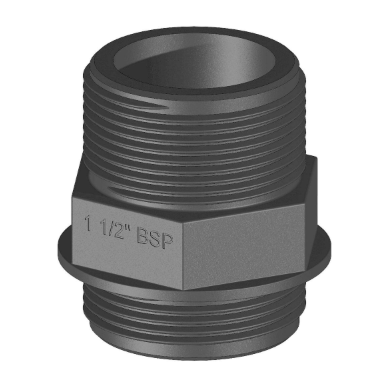 Trudesign Kunststof Verbinder met draadeinde 1½” x 1½”