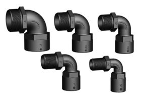 Trudesign Verbinder met binnen- en buitendraad 90°