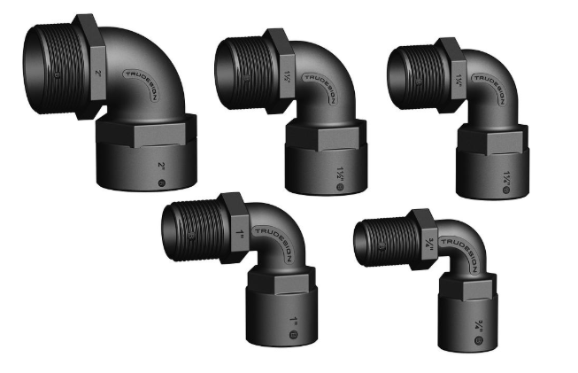 Trudesign Verbinder met binnen- en buitendraad 90°