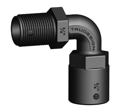 Trudesign Verbinder met binnen- en buitendraad 90°