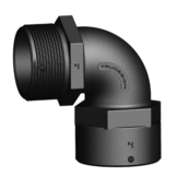 Trudesign Verbinder met binnen- en buitendraad 90°