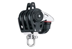Harken 40C 3-schijfsblok met hondsvot en klem