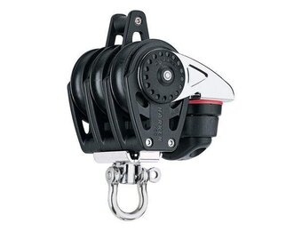 Harken 40C 3-schijfsblok met hondsvot en klem