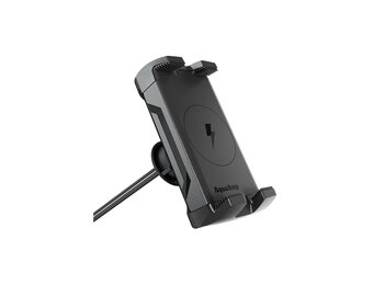 AquaAmp 515-SS Verticale slanke klemhouder, 15W Qi2, standaard magneet