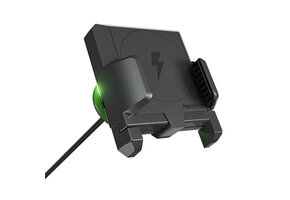 AquaAmp 910-SS Verticale slanke klemhouder met LED, 10W Qi, geen magneet