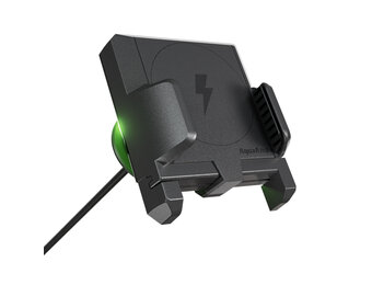 AquaAmp 910-SS Verticale slanke klemhouder met LED, 10W Qi, geen magneet