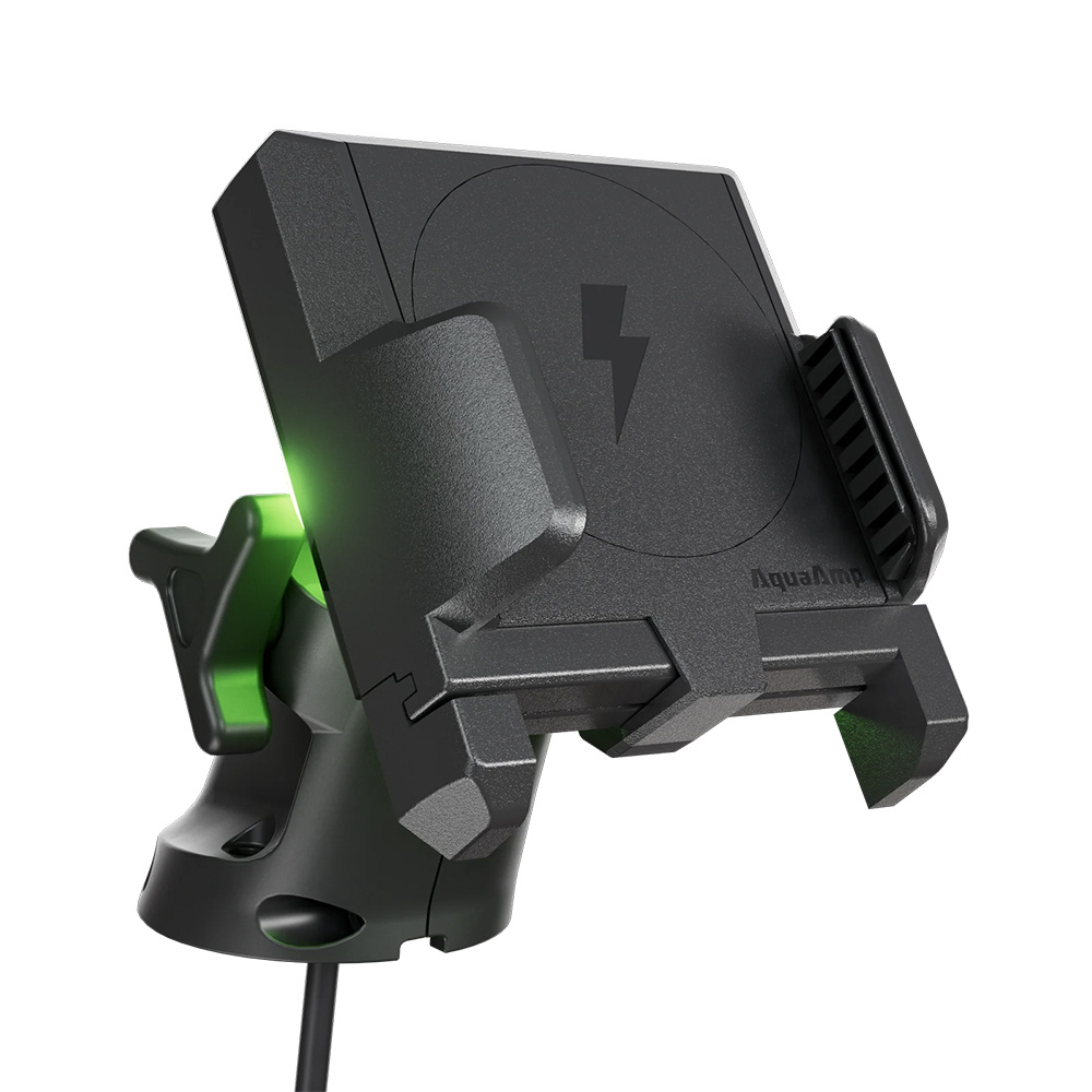 AquaAmp 915-ARM Verticale verstelbare klemhouder met LED, 15W Qi2, standaard magneet