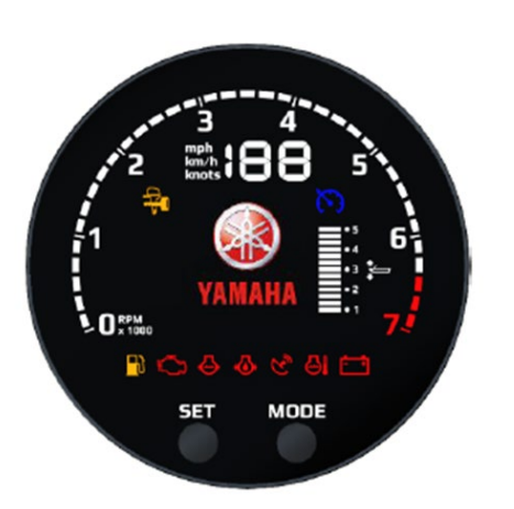 Yamaha 6VM ronde meterset kleur