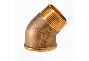  Bronzen Bocht 45 graden binnen-binnendraad