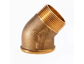  Bronzen Bocht 45 graden binnen-binnendraad