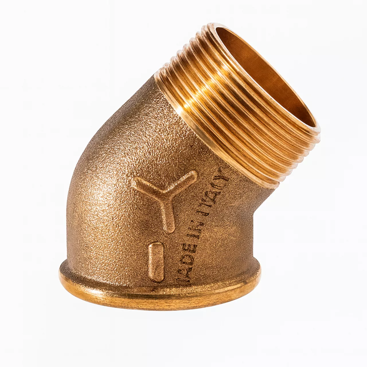  Bronzen Bocht 45 graden binnen-binnendraad