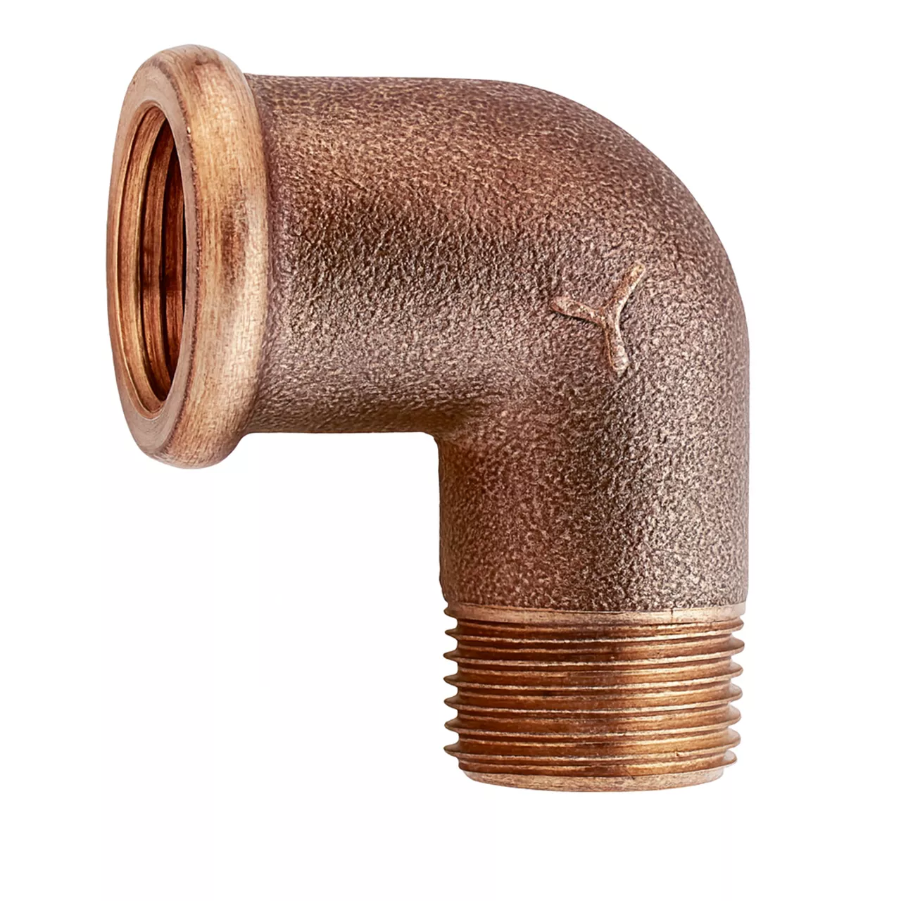  Bronzen bocht 90 graden binnen-buitendraad