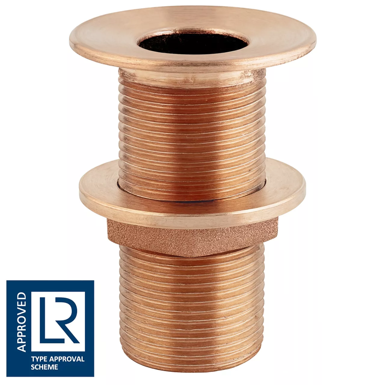  Bronzen huiddoorvoer met schuine omlijsting