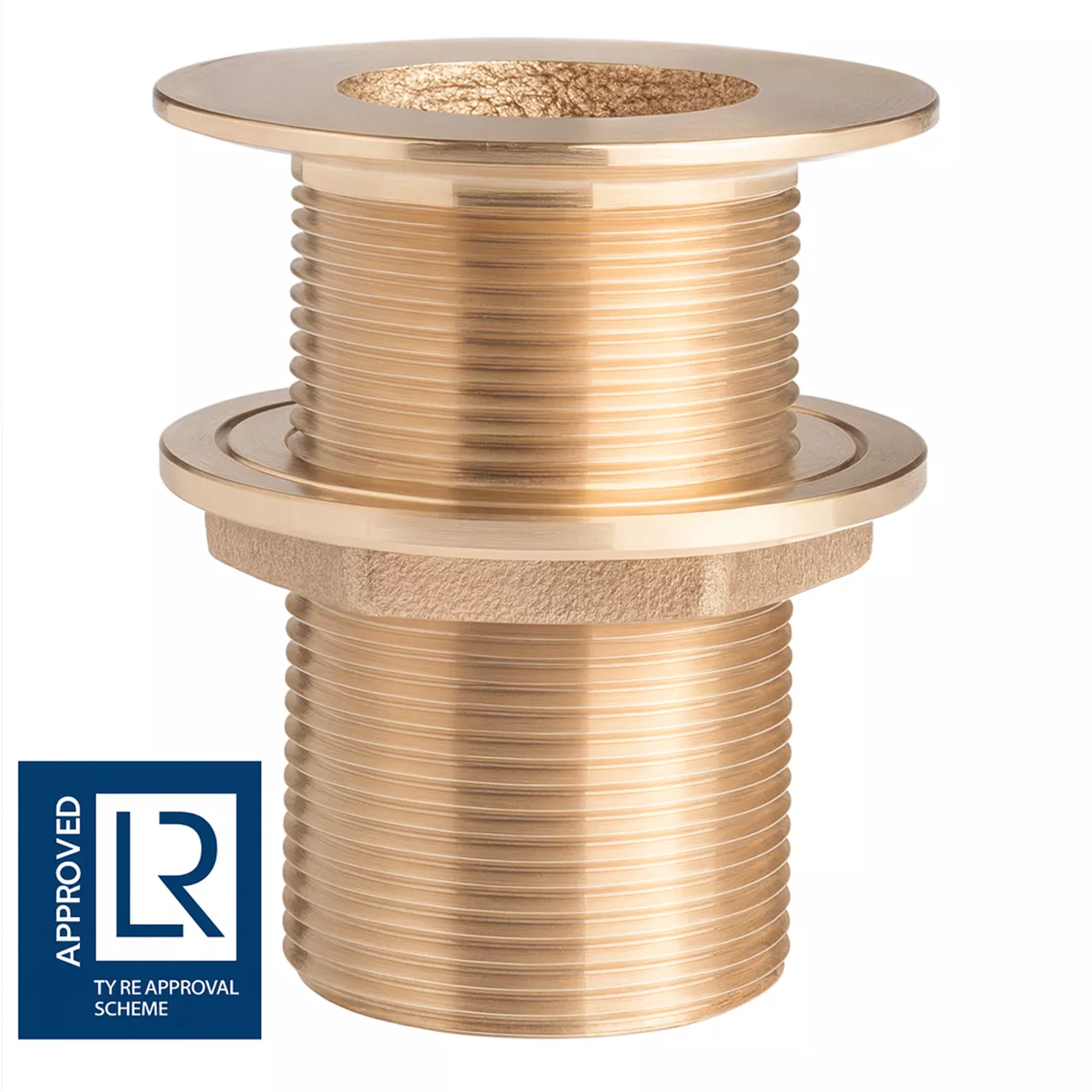 Bronzen huiddoorvoer plat