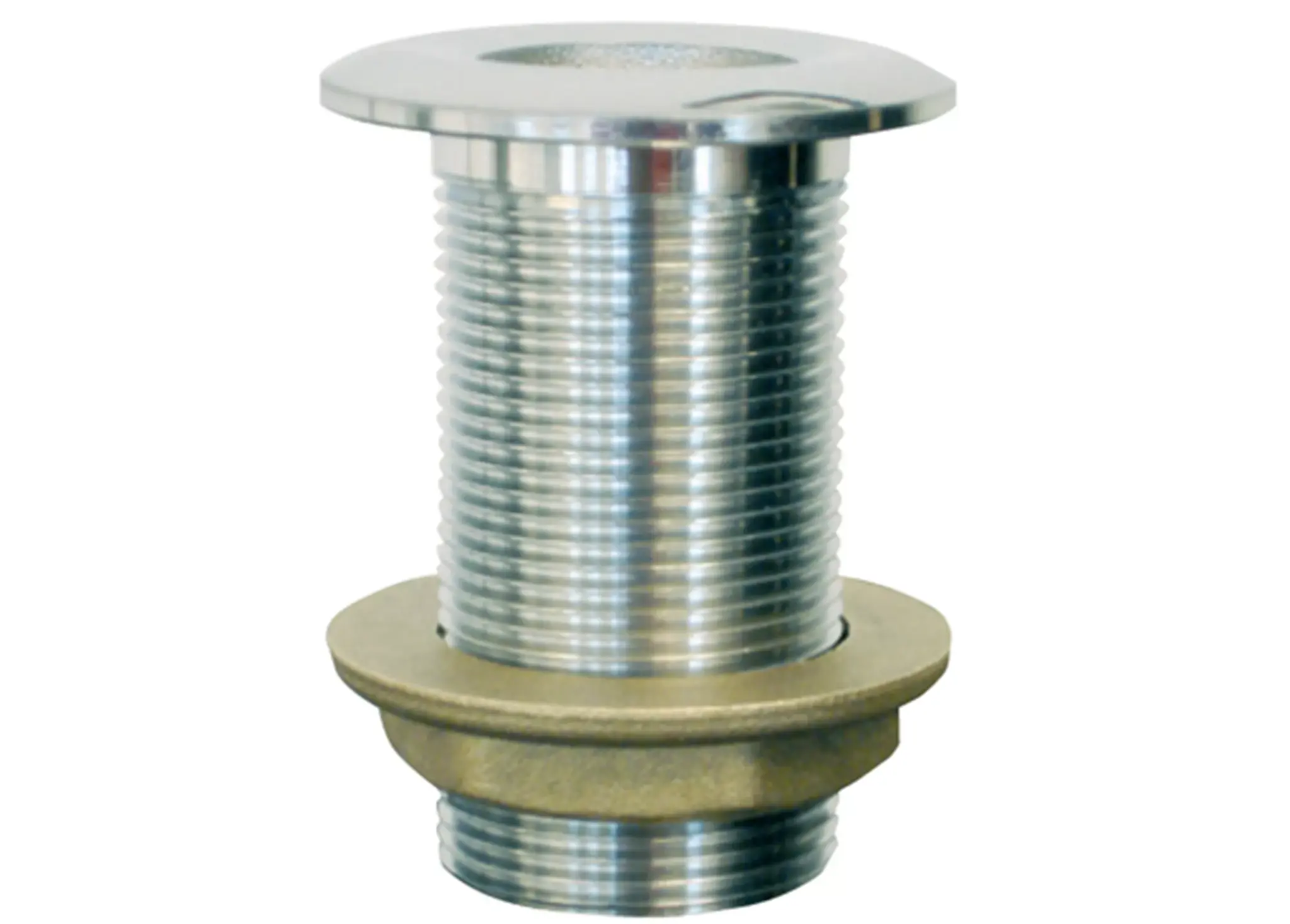 Messing huiddoorvoer bol verchroomd