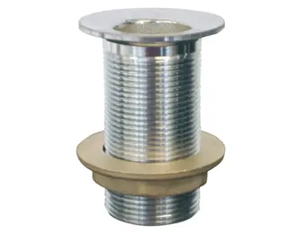 Messing huiddoorvoer hol verchroomd