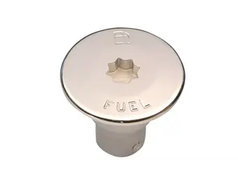  Dekvuldop messing verchroomd inclusief sleutel