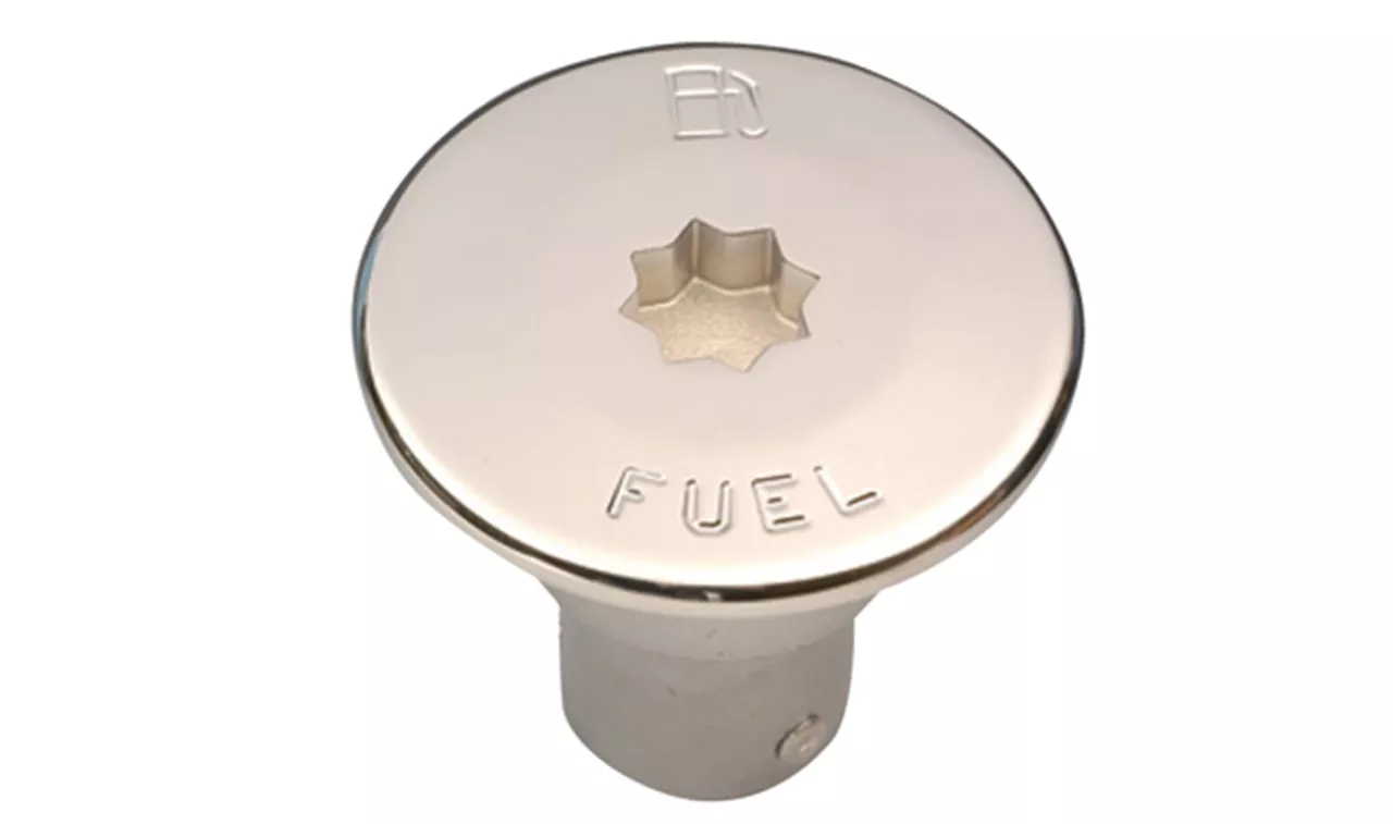  Dekvuldop messing verchroomd inclusief sleutel