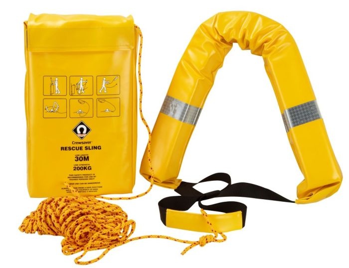 Crewsaver Rescue Sling met 30 mtr lijn geel