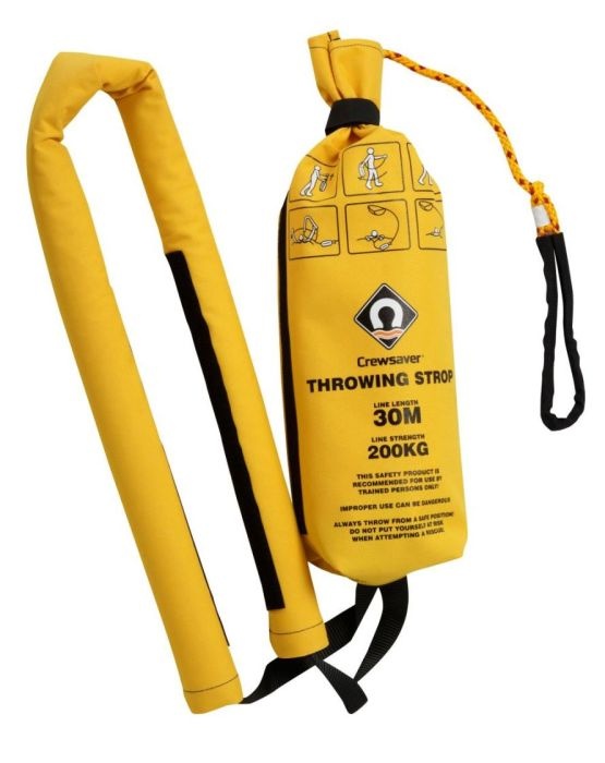 Crewsaver Rescue line met 30 mtr lijn en strop geel