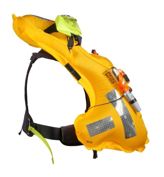 Crewsaver Reddingsvest ErgoFit 190N Hammar met harnas, licht & hood navy/ groen