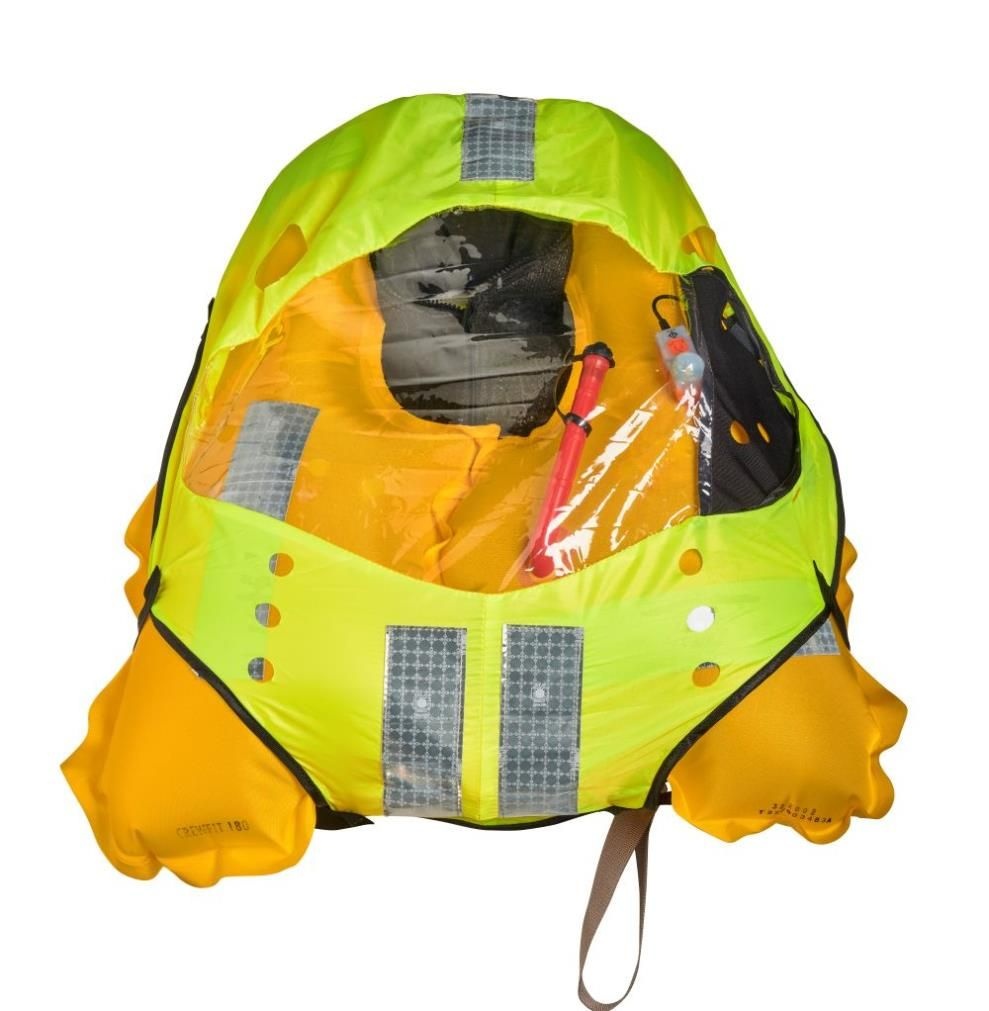 Crewsaver Reddingsvest Crewfit+ 180N Pro auto met licht & hood zwart