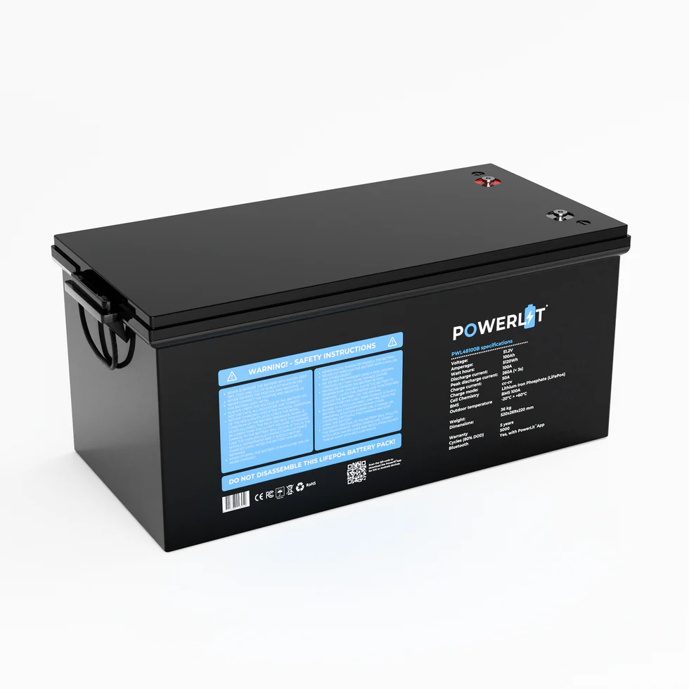 Powerlit 48V 100Ah LiFePO4 accu met uitleesmodule