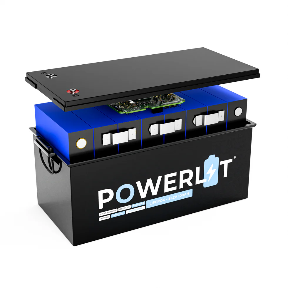 Powerlit 48V 100Ah LiFePO4 accu met uitleesmodule