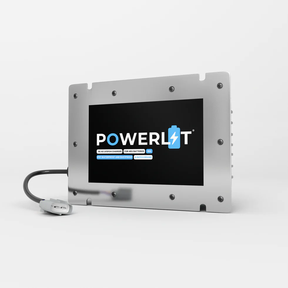 Powerlit 48V 10A LiFePO4 IP67 Lader, foto 4 van 5
