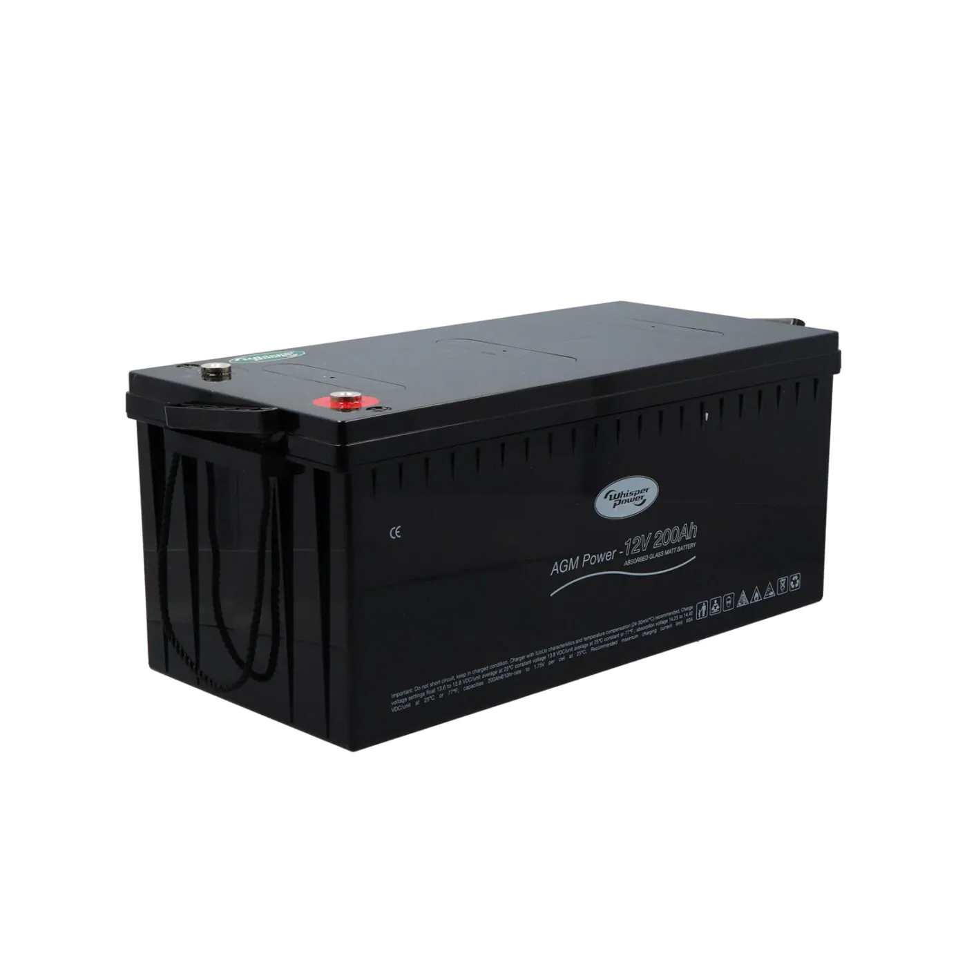 WhisperPower AGM Accu 12 V – 200 Ah, foto 2 van 3