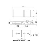 Talamex Overval-/anitrammel sluiting flexibel