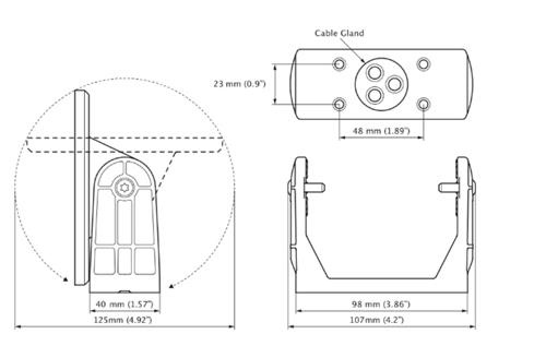 Zipwake Gimbal bracket tbv control panel, foto 3 van 3