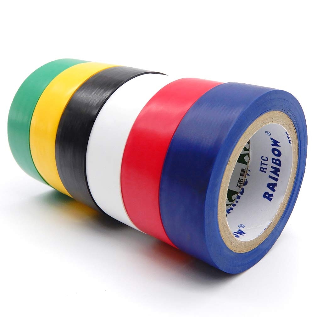 PSP PVC Tape Assortiment 6 Kleuren – 19 mm x 20 m