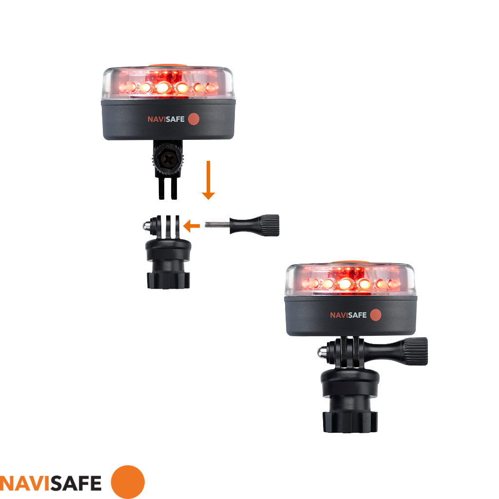 Navisafe Navilight 360°, rood, 2NM met Navimount basis, foto 4 van 4